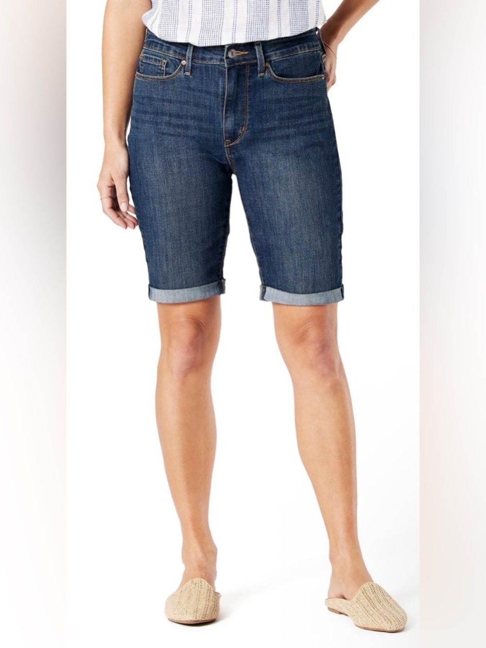 Levi's Women's Denim Bermudas - Dark Blue Wash